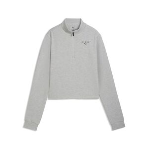 Puma W PUMA x HYROX CLOUDSPUN 1/4 ZIP - Light Gray Heather