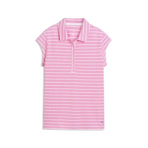 Puma W Pique YD Stripe Cap Sleeve - White Glow-Pink Opal