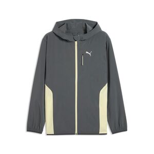 Puma M PWRTRAIN STRETCH WOVEN JACKET - Galactic Gray-Apple Spritz