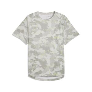 Puma M PWRTRAIN AOP TEE - Glacial Gray-Apple Spritz