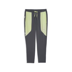 Puma M PWRTRAIN STRETCH WOVEN PANT - Galactic Gray-Apple Spritz