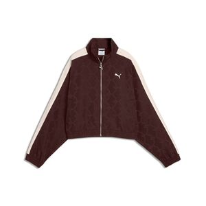 Puma T7 Jacquarded Woven Relaxed Track Jacket - Chocolate Brown