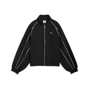 Puma T7 Balloon Sleeve Piping Relaxed Woven Track Jacket - PUMA Black