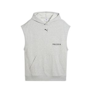 Puma M GRAPHICS FRENCH TERRY SLEEVELESS HOODIE - Light Gray Heather