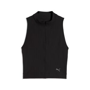 Puma W Cloudspun 1/4 Zip Tank - PUMA Black