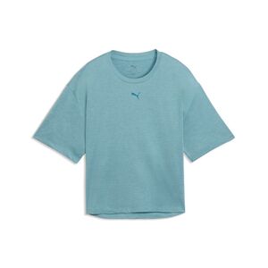 Puma W CLOUDSPUN RELAXED TEE - Baltic Sea Blue Heather