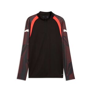 Puma individualFINAL 1/4 Zip Top - PUMA Black-Mint Jelly-Glowing Red