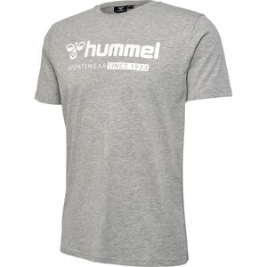 Hummel hmlFAV BIG LOGO COTTON T-SHIRT - GREY MELANGE - L - grey melange