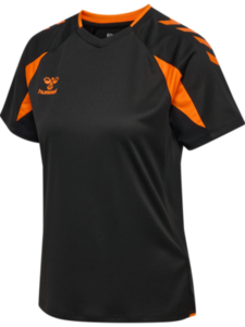 Hummel hmlCORE 2.0 JERSEY S/S WOMAN - BLACK/ORANGE TIGER