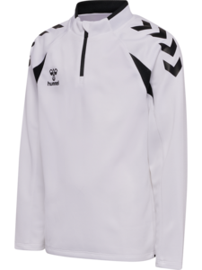 Hummel hmlCORE 2.0 HALF ZIP KIDS - WHITE/BLACK