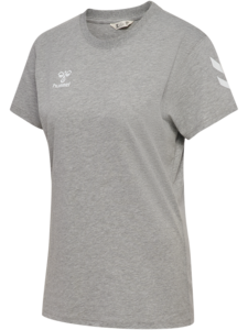 Hummel hmlGO 2.0 CHEVRON T-SHIRT S/S WOMAN - GREY MELANGE