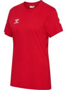 Hummel hmlGO 2.0 CHEVRON T-SHIRT S/S WOMAN - TRUE RED