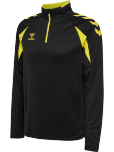 Hummel Hmlcore 2.0 Half Zip - black/blazing yellow