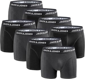 JACK & JONES Herren Unterhosen-Pack Trunks 8er Pack 12259926, Anthracite/Mix 4