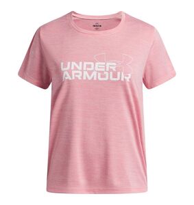 Under Armour Ua Tech Twist Wdmk Logo Ss - bittersweet pink