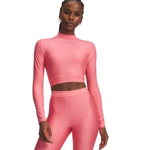 Under Armour Heatgear Crop Mock Ls - bittersweet pink