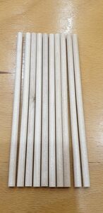 10 St�ck Bosnischer Ahorn Massivholz Rundstab ca. 112mm 5.9mm Holzstange Bastelholz H�lzer 