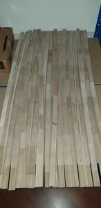 11 St�ck Wei�buche Leimholz Profilstab ca. 106x2.4x1.2cm Holzabschnitte Hainbuche Bastelholz H�lzer 