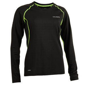 Salming Balance Long Sleeve Tee langarm Shirt schwarz/gr�n 1278667-0167