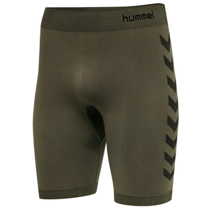Hummel HMLFIRST First Seamless Training Short Tights Hose Funktionshose Kompressionshose oliv 212555-6084