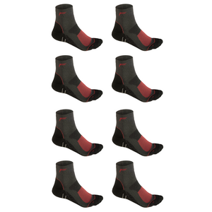 F-Lite MTB Mountainbike High CoolMax Socken Fahrradsocken Funktionssocken Sneakersocken grau/schwarz/rot 24-4515-7-0192
