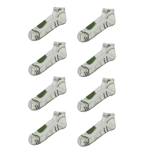 F-Lite MTB Mountainbike Mid CoolMax Socken Fahrradsocken Funktionssocken Sneakersocken kurz wei�/gr�n/grau 24-4514-8-0011