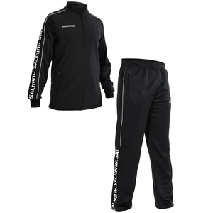 Salming Delta Herren Track Suit Trainingsanzug Jogginganzug Jacke + Hose schwarz/wei� 1198724-0101 / 1198725-0101