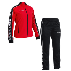 Salming Delta Damen Track Suit Trainingsanzug Jogginganzug Jacke + Hose rot/schwarz/wei� 1198726-0505 / 1198727-0101