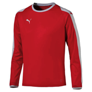 Puma Liga Jersey LS Longsleeve Trikot langarm Shirt rot/weiss 703419-01