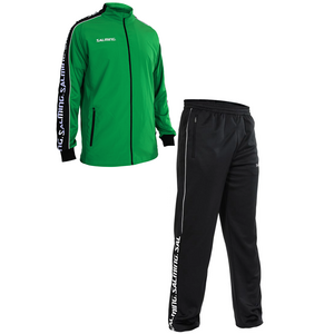 Salming Delta Track Suit Jr Kinder Trainingsanzug Jogginganzug Jacke + Hose gr�n/schwarz 1198740-0606 / 1198741-0101