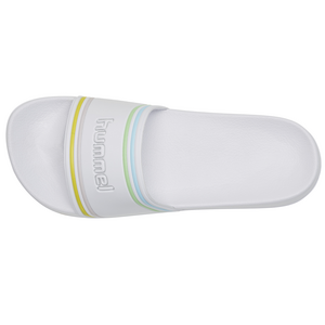 Hummel Pool Slide Retro Badeschuhe Badelatsche Badeschlappen wei 214760-9639