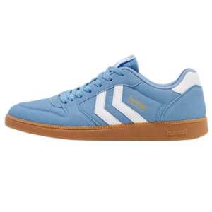 Hummel Handball Perfekt Synth. Suede Indoor Schuhe Sneaker blau/wei 222812-8604