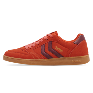 Hummel Handball Perfekt Synth. Suede Indoor Schuhe Sneaker rot/orange/lila 222812-3528