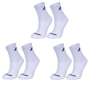 3er Pack Babolat Basic Sock Socken Tennissocken Sportsocken wei�/schwarz 5UA1371-1000