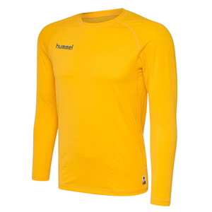 Hummel First Performance Jersey L/S Longsleeve Langarm T-Shirt Funktionsshirt Kompressionsshirt gelb 204502-5001