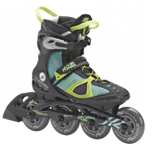 K2 Skater V02 Pro 90 Inline Skates schwarz/t�rkis/gelb
