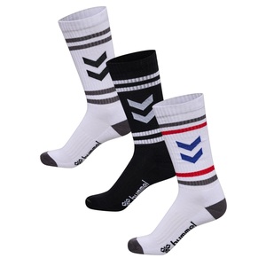 Hummel 3er Pack Socks Chevron High Retro Sportsocken Socken Handballsocken schwarz/wei 225373-7995