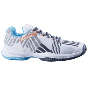 Babolat Sensa Padel-Tennis Padelschuhe Sportschuhe wei�/blau/orange 31S23757-1085