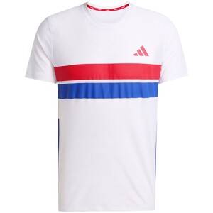 Adidas Adizero Retro Running Tee Sportshirt Laufshirt T-Shirt weiss/rot/blau JD7315