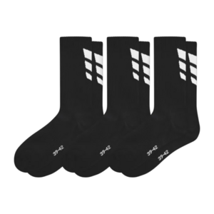 3 Paar Erima Wings Socks Socken Sportsocken schwarz 218-2501