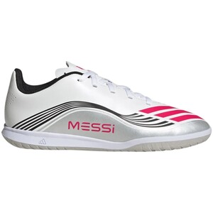 Adidas F50 Messi Club JR IN Indoor Fu�ballschuhe Hallenschuhe wei�/silber/schwarz/rot JP7452
