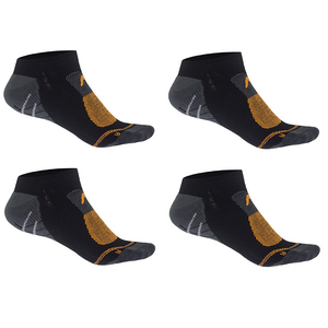 4 Paar F-Lite MTB Mountainbike Short CoolMax Socken Fahrradsocken Funktionssocken Sneakersocken kurz schwarz/grau/orange 24-4513-8-0193