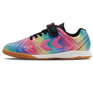 Hummel Top Star I.C. VC 2.0 Indoor IN Hallenschuhe Fu�ballschuhe Klettverschluss bunt/schwarz 234866-3638