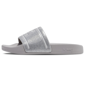 Hummel Pool Slide Glitter JR Badeschuhe Badelatschen Badeschlappen grau/silber/glitzer 228535-2509