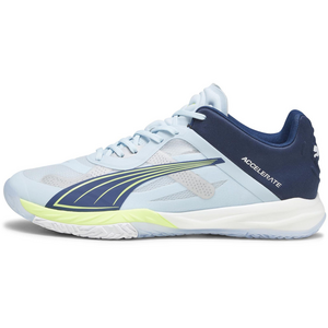 Puma Accelerate Nitro SQD Indoor Handball Hallenschuhe Sportschuhe blau/silber/gelb 107293-01