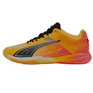 Puma Accelerate Nitro SQD Indoor Handball Hallenschuhe Sportschuhe orange/gelb/schwarz 108039-01