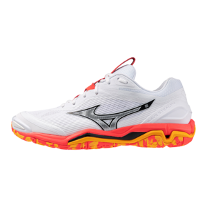 Mizuno Wave Stealth 6 Indoor Handball Volleyball Hallenschuhe Sportschuhe weiss/orange/schwarz X1GA243098