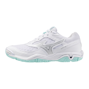 Mizuno Wave Phantom 3 Indoor Handball Volleyball Hallenschuhe Sportschuhe weiss/silber/t�rkis X1GB226040