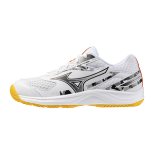 Mizuno Stealth Star 3 Jr. Kinder Indoor Handball Volleyball Hallenschuhe Sportschuhe weiss/schwarz/gelb X1GC250701