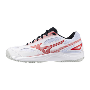 Mizuno Stealth Star 3 Jr. Kinder Indoor Handball Volleyball Hallenschuhe Sportschuhe weiss/rot/schwarz X1GC230796